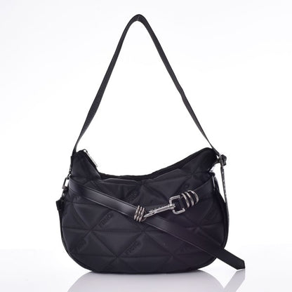 FRNC - FRANCESCO SMALL SIGNATURE MOON BAG Κωδικός: 1117 BLK