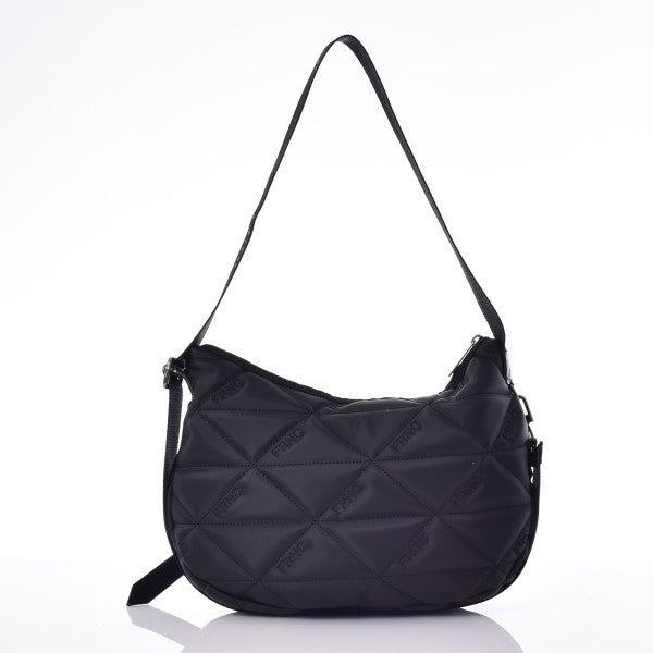 FRNC - FRANCESCO SMALL SIGNATURE MOON BAG Κωδικός: 1117 BLK