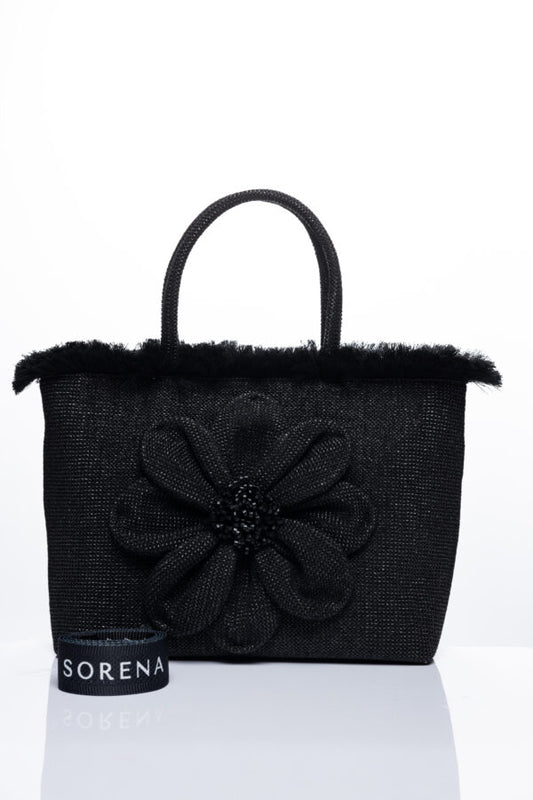 FALBALA BEACH BAG BLACK