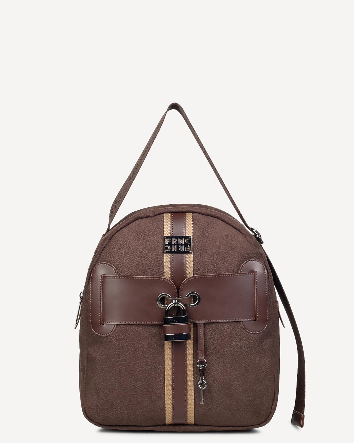 FRNC Γυναικεία Τσάντα Nubuck Interlock Καφέ 1840