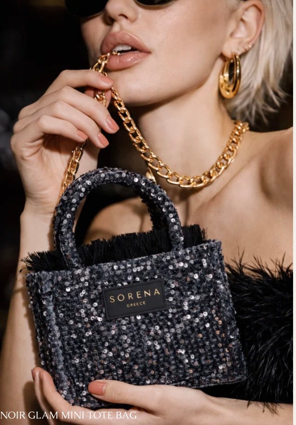 NOIR GLAM MINI TOTE BAG SORENA