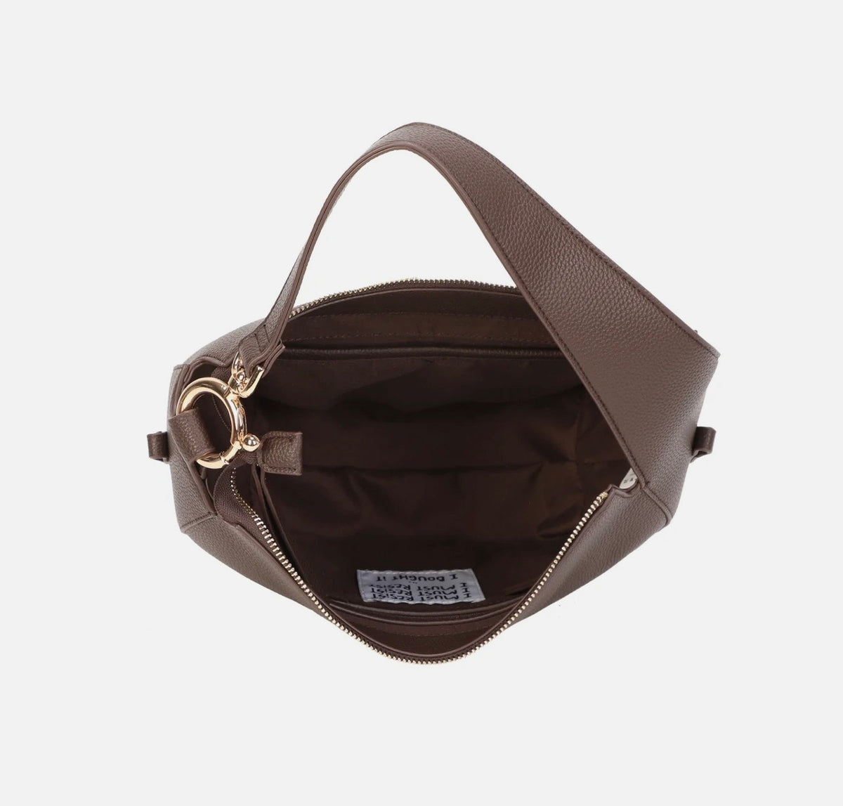 Sidney shoulder bag dark brown color