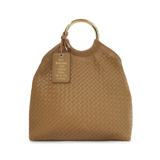 Aurora handbag with hoop handle natural color ps268b550