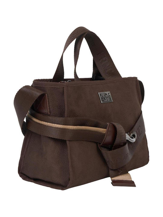 FRNC Γυναικεία Tote Τσάντα Καφέ 1850